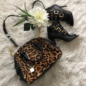 NWOT. Michael Kors leopard calf hair purse